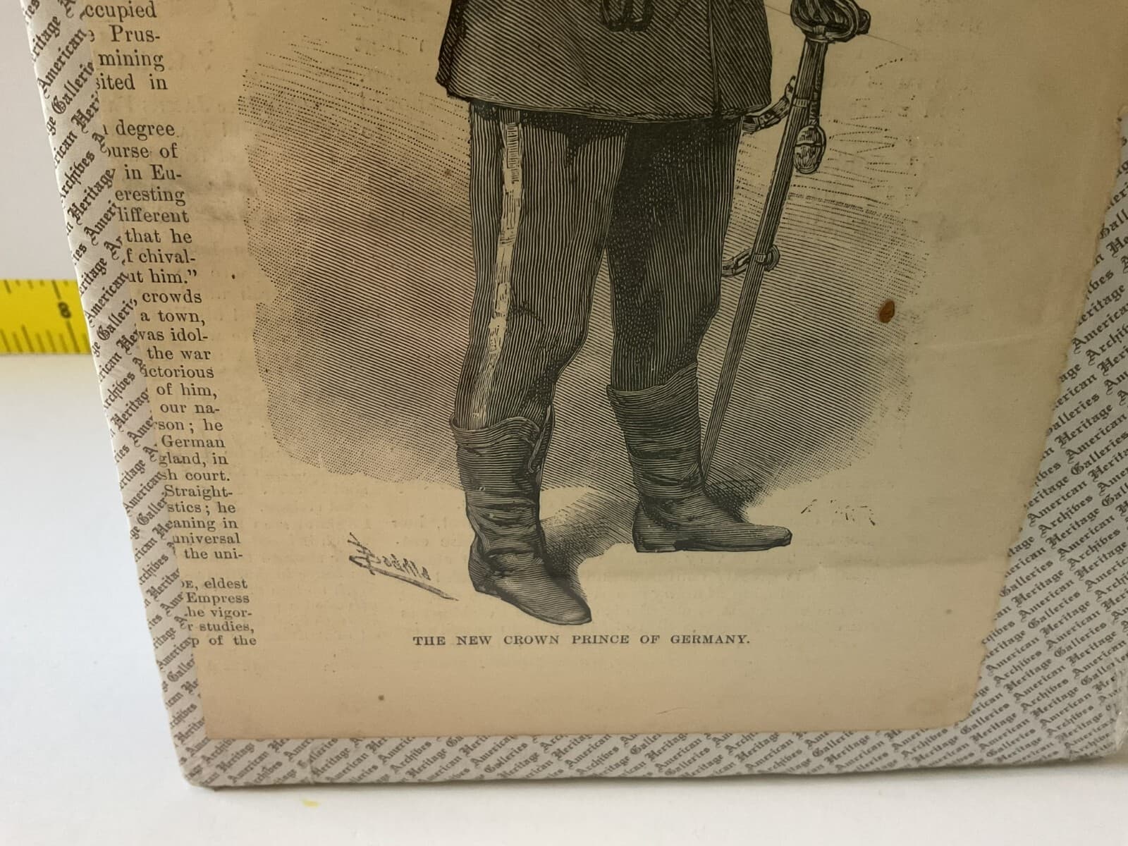 Antique Newspaper Military War Original 1800s Newspaper New Crown Prince Germany - Thumbnail 3