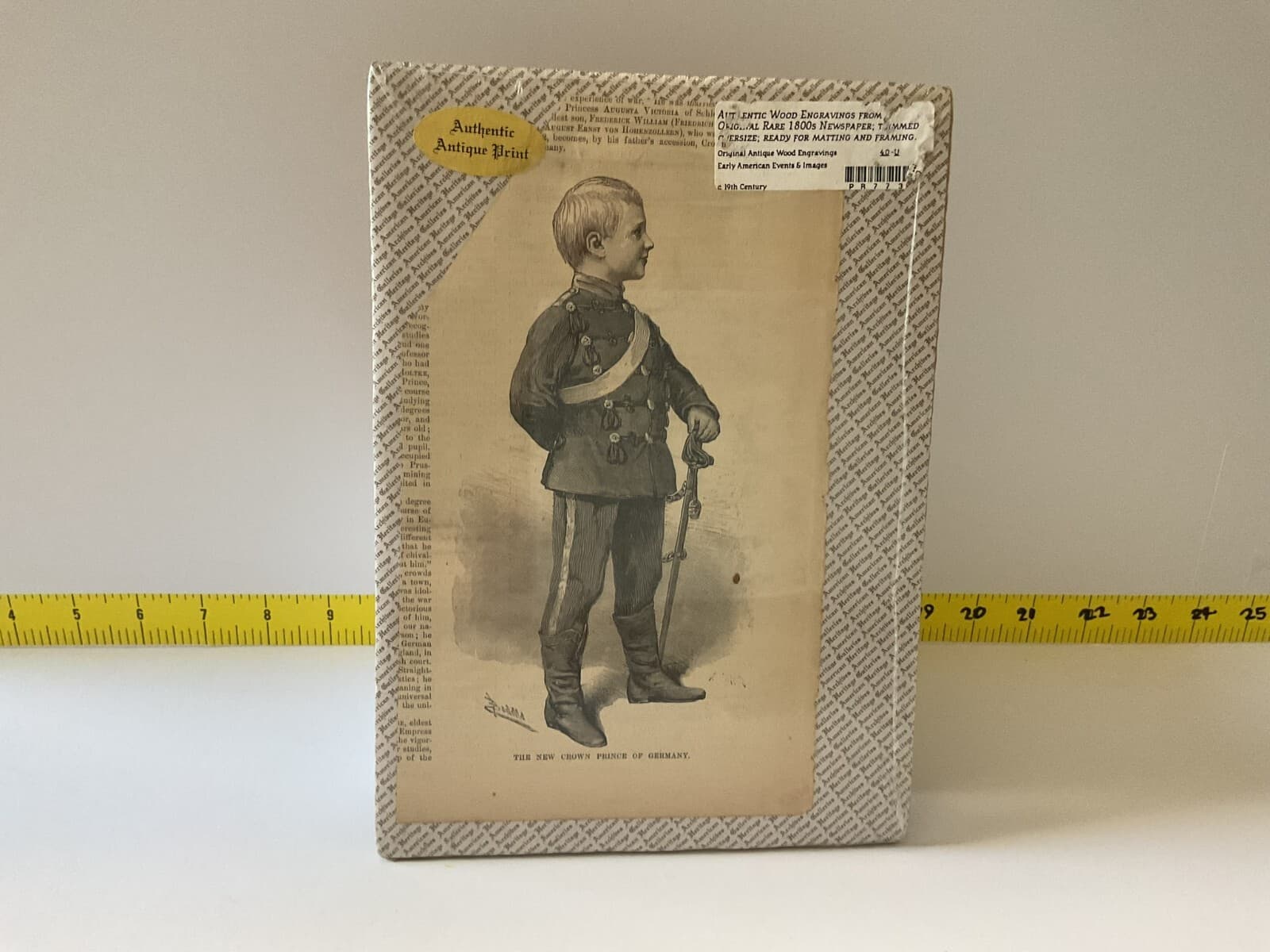 Antique Newspaper Military War Original 1800s Newspaper New Crown Prince Germany - Thumbnail 2