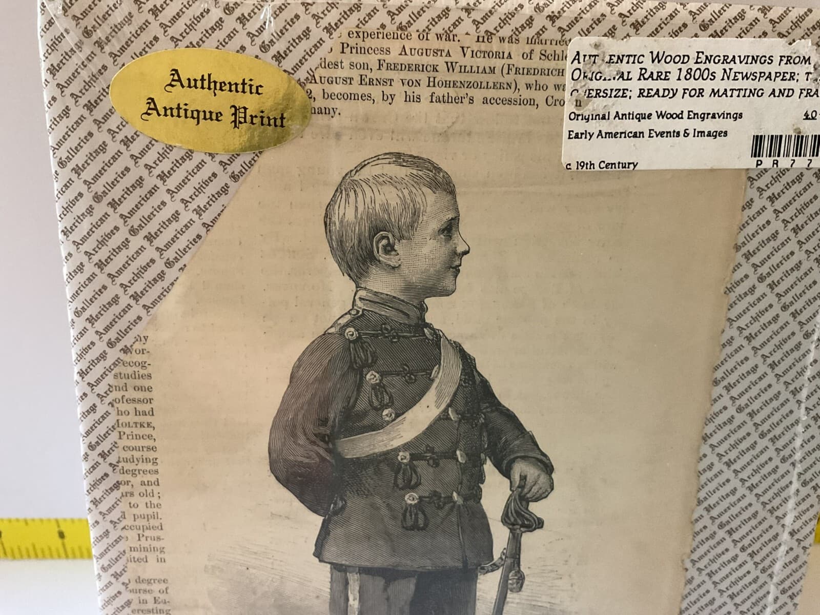 Antique Newspaper Military War Original 1800s Newspaper New Crown Prince Germany - Thumbnail 4