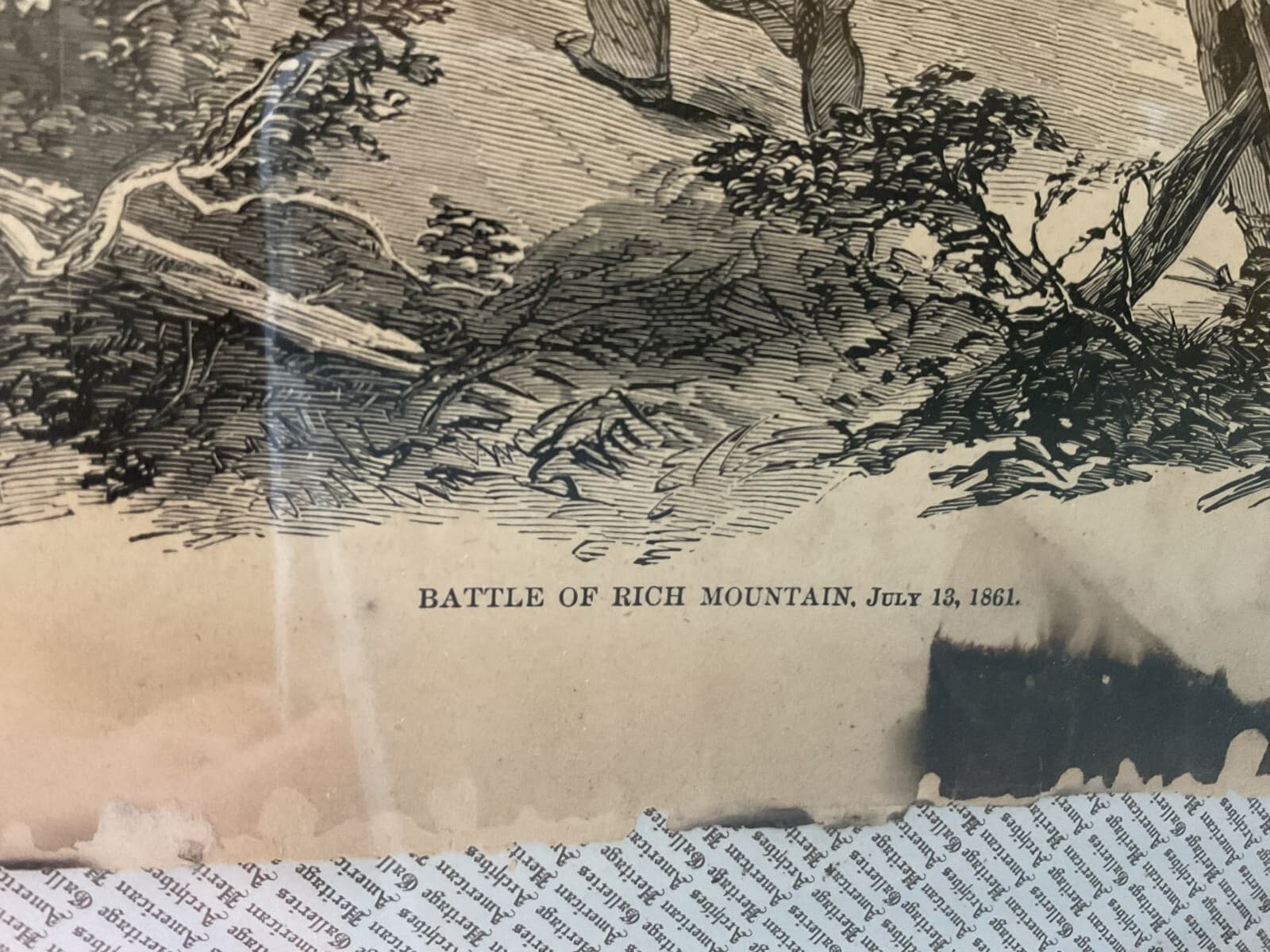 Antique Military 1800s Civil War 1861 Battle Rich Mountain Harper Newspaper - Thumbnail 5