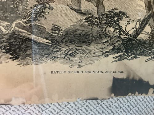 Antique Military 1800s Civil War 1861 Battle Rich Mountain Harper Newspaper - Thumbnail 3