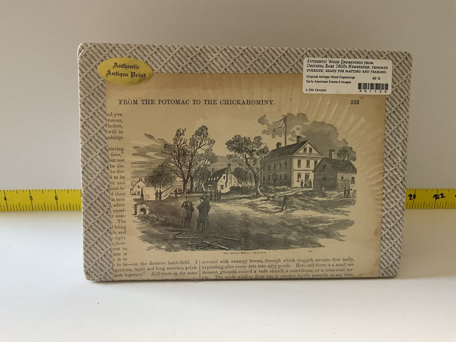 Antique Military Newspaper Engravings Original Rare 1800s Nelson House Civil War - Thumbnail 4