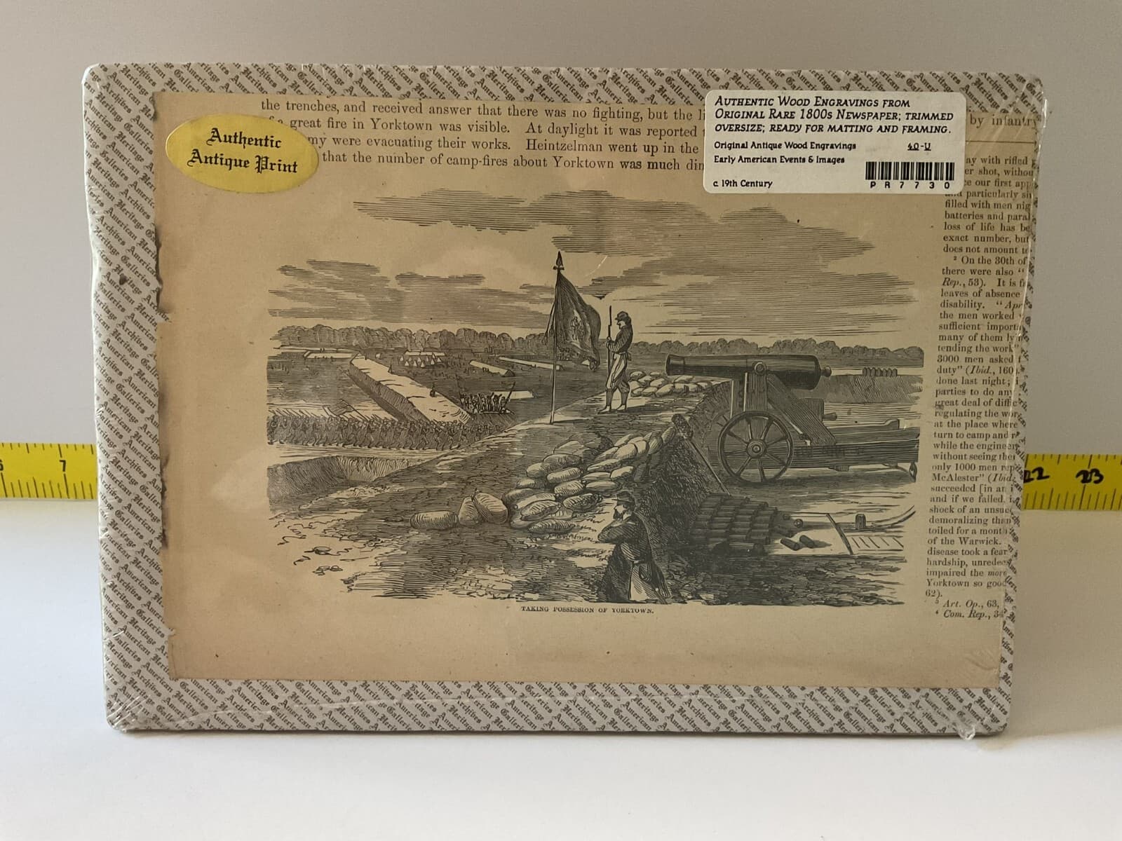 Taking Possession Yorktown Military 1800s Newspaper Early American Civil War - Thumbnail 2