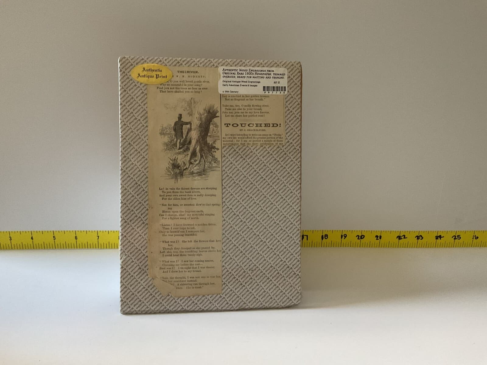 Antique Newspaper Civil War The River by W.H. Roberts Harper Military Rare 1800s - Thumbnail 3