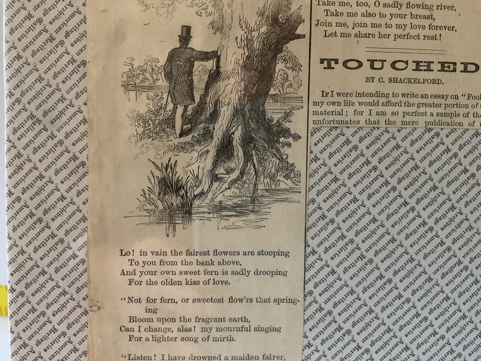 Antique Newspaper Civil War The River by W.H. Roberts Harper Military Rare 1800s - Thumbnail 4