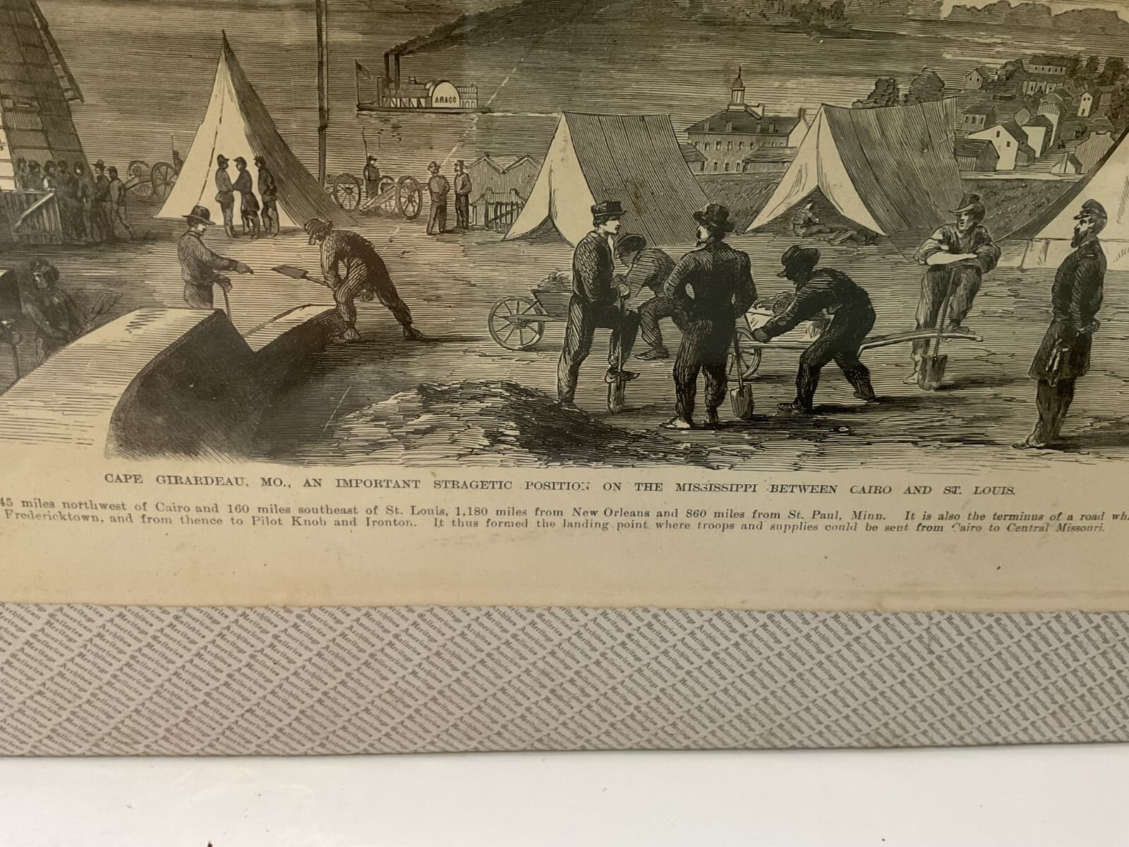 Antique Newspaper Civil War Cape Girardeau Harper Pictorial 1800s Military Rare - Thumbnail 5