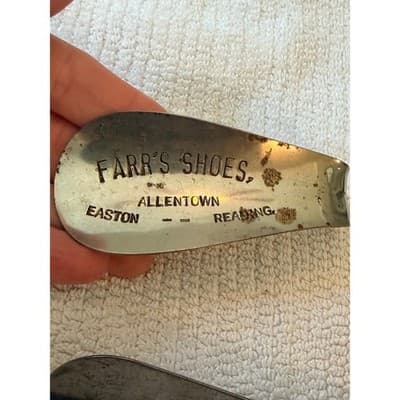 Vintage Farr’s Shoes Metal Shoe Horn Allentown Easton Reading Advertising Lot 2 - Thumbnail 3
