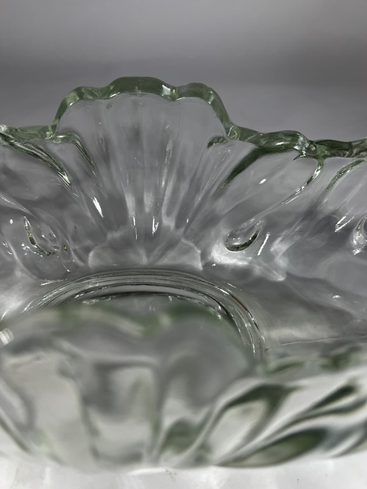 Gorgeous Vintage Clear Crystal Glass Gondola Boat Serving Dish Bowl Unique 4 lbs - Thumbnail 21