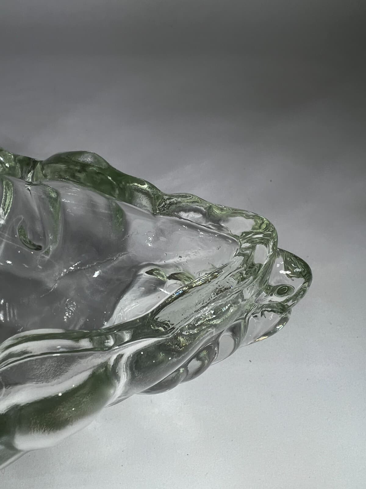 Gorgeous Vintage Clear Crystal Glass Gondola Boat Serving Dish Bowl Unique 4 lbs - Thumbnail 22