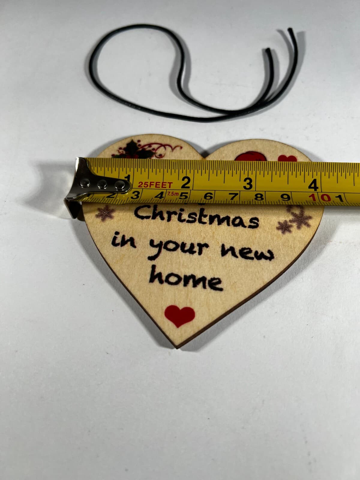 NEW Wooden Heart Christmas Ornament Happy 1st Christmas in Your New Home - Thumbnail 7