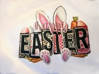 Girls Pink Easter Bunny Ears Bloomers Custom Design 1/1 Exclusive OOAK 💕 12 M - Thumbnail 2