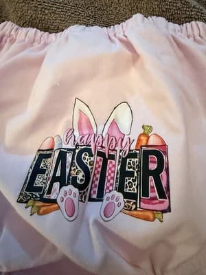 Girls Pink Easter Bunny Ears Bloomers Custom Design 1/1 Exclusive OOAK 💕 12 M - Thumbnail 4