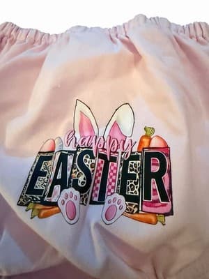 Girls Pink Easter Bunny Ears Bloomers Custom Design 1/1 Exclusive OOAK 💕 12 M - Thumbnail 8