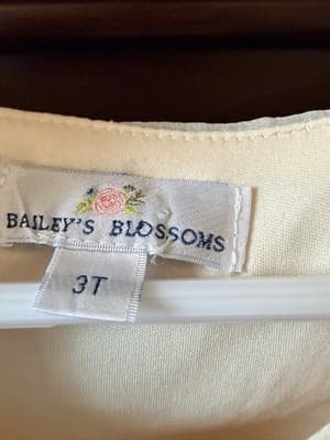 Girls Gorgeous Ivory Overlay Easter Dress Custom Design 1/1 Exclusive OOAK Rare - Thumbnail 6