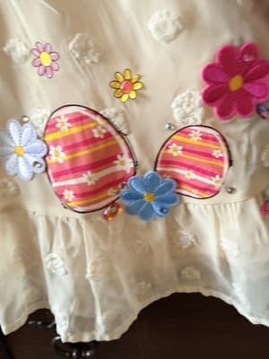 Girls Gorgeous Ivory Overlay Easter Dress Custom Design 1/1 Exclusive OOAK Rare - Thumbnail 9