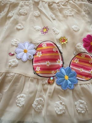 Girls Gorgeous Ivory Overlay Easter Dress Custom Design 1/1 Exclusive OOAK Rare - Thumbnail 15