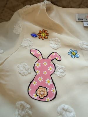 Girls Gorgeous Ivory Overlay Easter Dress Custom Design 1/1 Exclusive OOAK Rare - Thumbnail 16