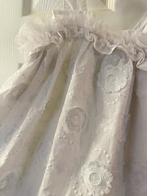 Girls White Eyelet Easter Dress Custom Design FOR PEEPS SAKE Exclusive OOAK 💕 - Thumbnail 10