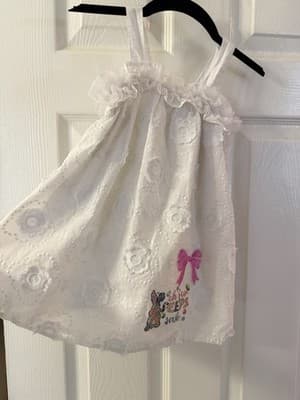 Girls White Eyelet Easter Dress Custom Design FOR PEEPS SAKE Exclusive OOAK 💕 - Thumbnail 11
