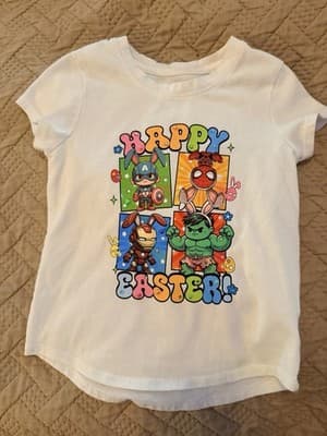 Girls Easter Marvel Top Custom Design 1/1 OOAK Spiderman Hulk Iron Man Shirt - Thumbnail 12