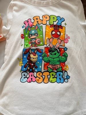 Girls Easter Marvel Top Custom Design 1/1 OOAK Spiderman Hulk Iron Man Shirt - Thumbnail 15