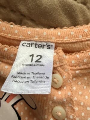 Carter’s Easter Cardigan Top Jacket Shirt Infant Toddler 12 Mths Custom Design - Thumbnail 2