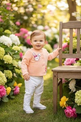 Carter’s Easter Cardigan Top Jacket Shirt Infant Toddler 12 Mths Custom Design - Thumbnail 3