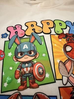 Girls Easter Marvel Top Custom Design 1/1 OOAK Spiderman Hulk Iron Man Shirt - Thumbnail 9