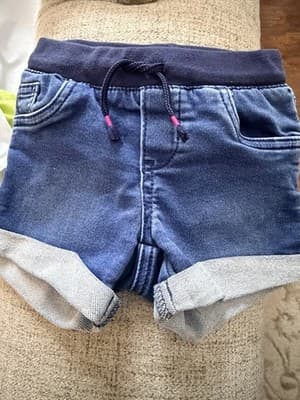 Denim Shorts Puppy In Pocket Custom Design 1/1 Exclusive OOAK 4T Cat & Jack - Thumbnail 9