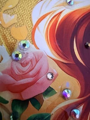 Beauty & Beast Belle Fabric Tote Custom Design OOAK Exclusive 1/1 Embellished - Thumbnail 8