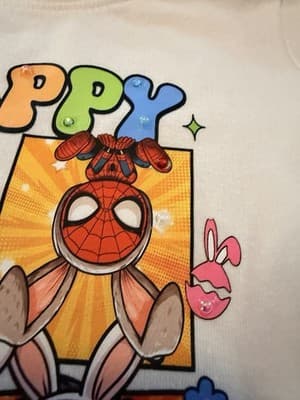Girls Easter Marvel Top Custom Design 1/1 OOAK Spiderman Hulk Iron Man Shirt - Thumbnail 7