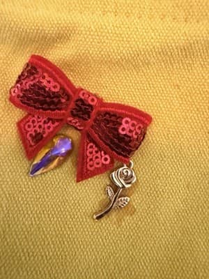Beauty & Beast Belle Fabric Tote Custom Design OOAK Exclusive 1/1 Embellished - Thumbnail 13