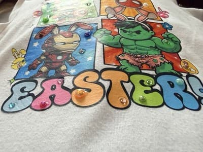 Girls Easter Marvel Top Custom Design 1/1 OOAK Spiderman Hulk Iron Man Shirt - Thumbnail 20