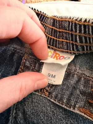 Denim Shorts Puppy In Pocket Custom Design 1/1 OOAK Circo 9 M Infant Toddler - Thumbnail 5