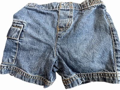Denim Shorts Puppy In Pocket Custom Design 1/1 OOAK Circo 9 M Infant Toddler - Thumbnail 9