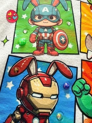 Girls Easter Marvel Top Custom Design 1/1 OOAK Spiderman Hulk Iron Man Shirt - Thumbnail 19