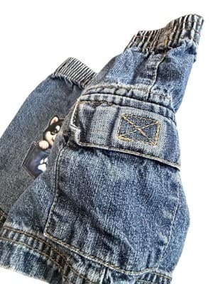 Denim Shorts Puppy In Pocket Custom Design 1/1 OOAK Circo 9 M Infant Toddler - Thumbnail 7