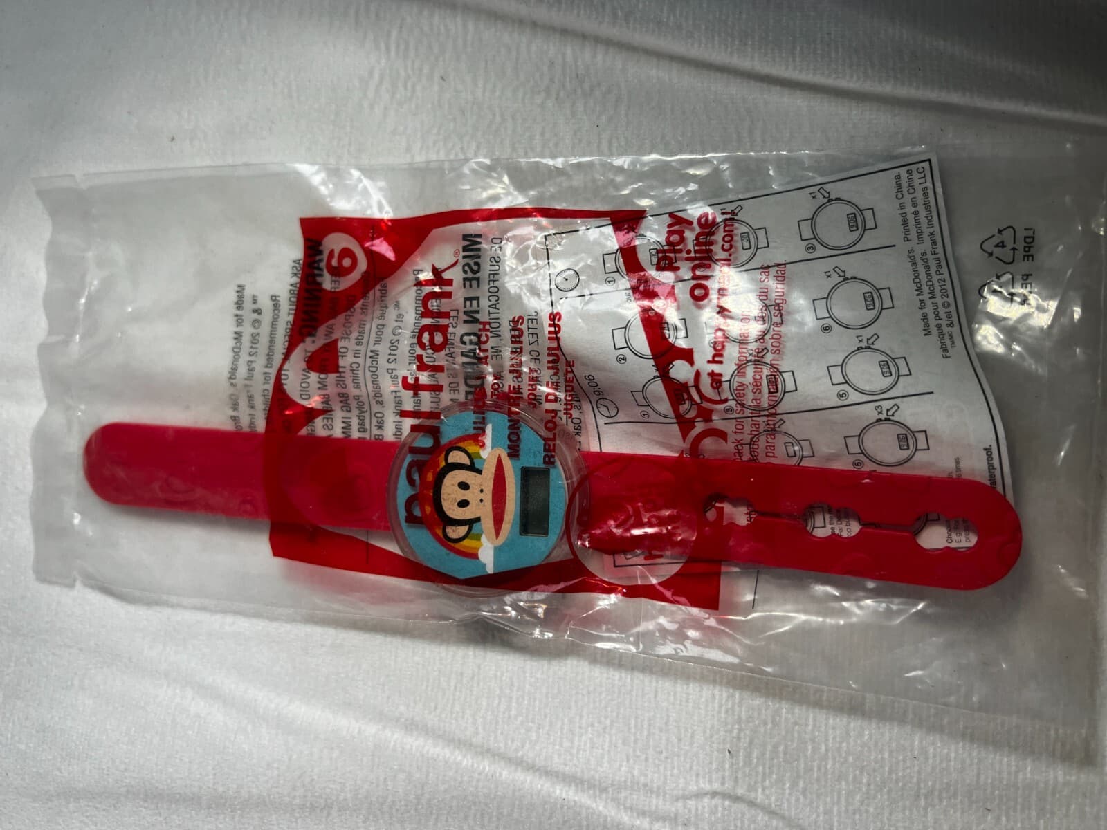 2012 Paul Frank Julius Monkey Mcdonald's Happy Meal Sealed Vintage Digital Watch - Thumbnail 2