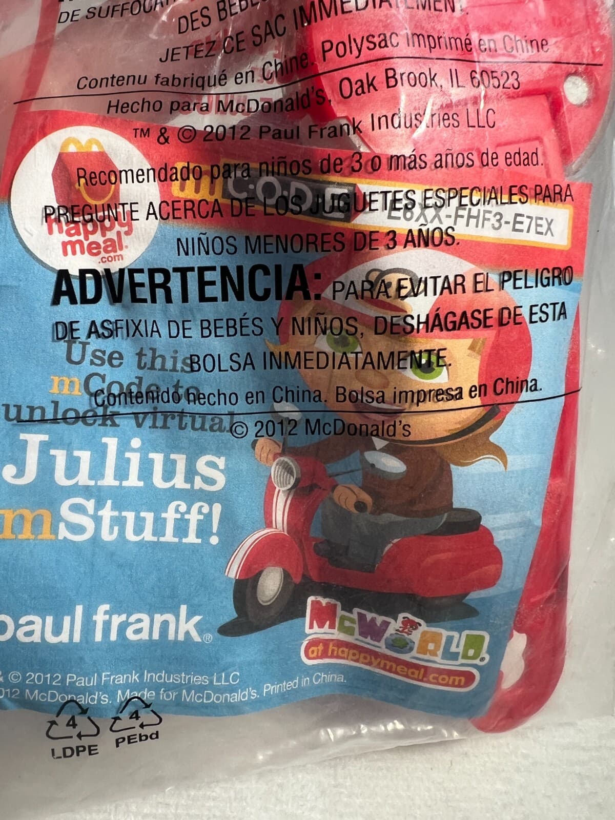 2012 Paul Frank Julius Monkey Mcdonald's Happy Meal Sealed Vintage Digital Watch - Thumbnail 5