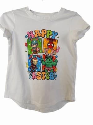 Girls Easter Marvel Top Custom Design 1/1 OOAK Spiderman Hulk Iron Man Shirt - Thumbnail 22