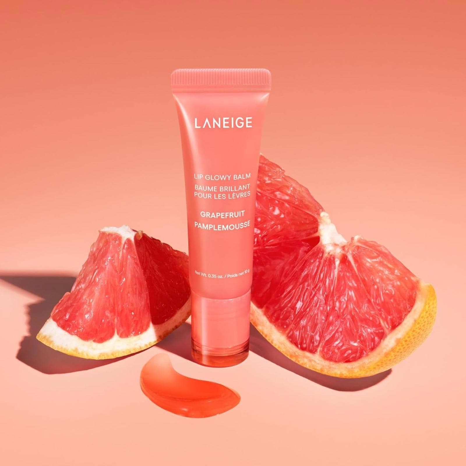 Laneige Lip Glowy Balm, Grapefruit, Moisturize & Tint with Shea Butter 0.35oz - Thumbnail 4
