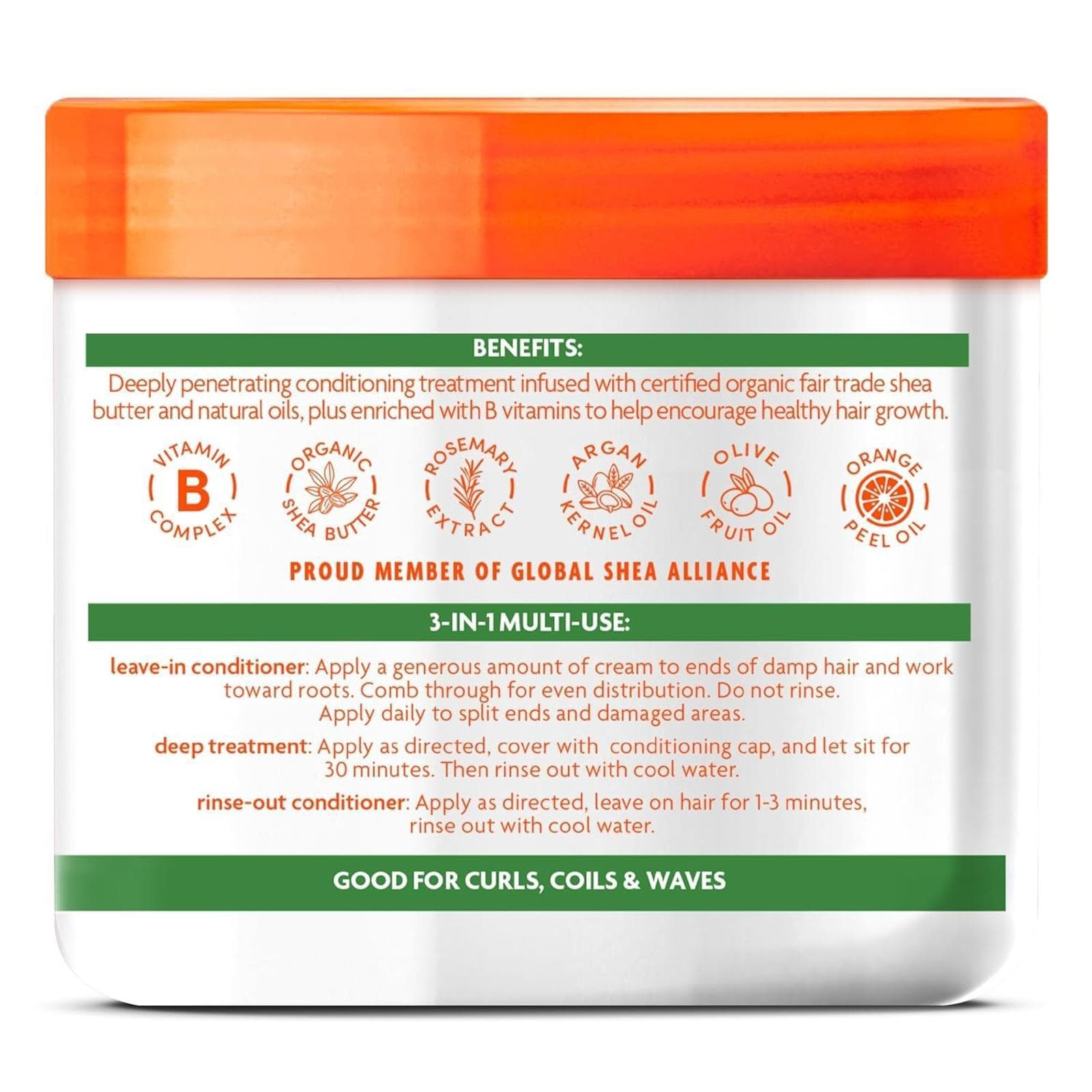 Open Box - Cantu Leave-In Conditioning Repair Cream Argan Oil Shea Butter, 16oz - Thumbnail 3