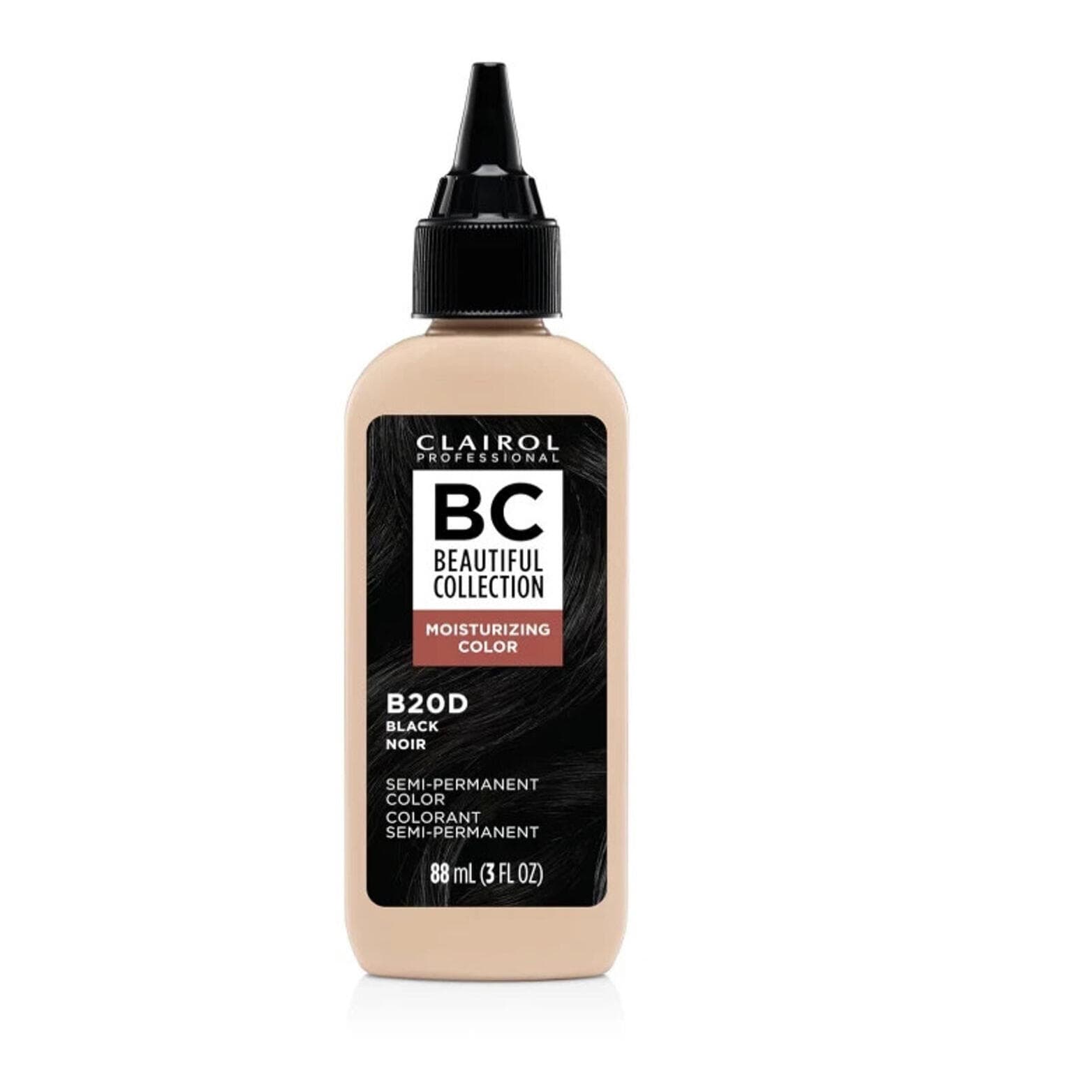 Clairol Beautiful Collection Moisturizing Semi-Permanent Color B20D Black 3oz