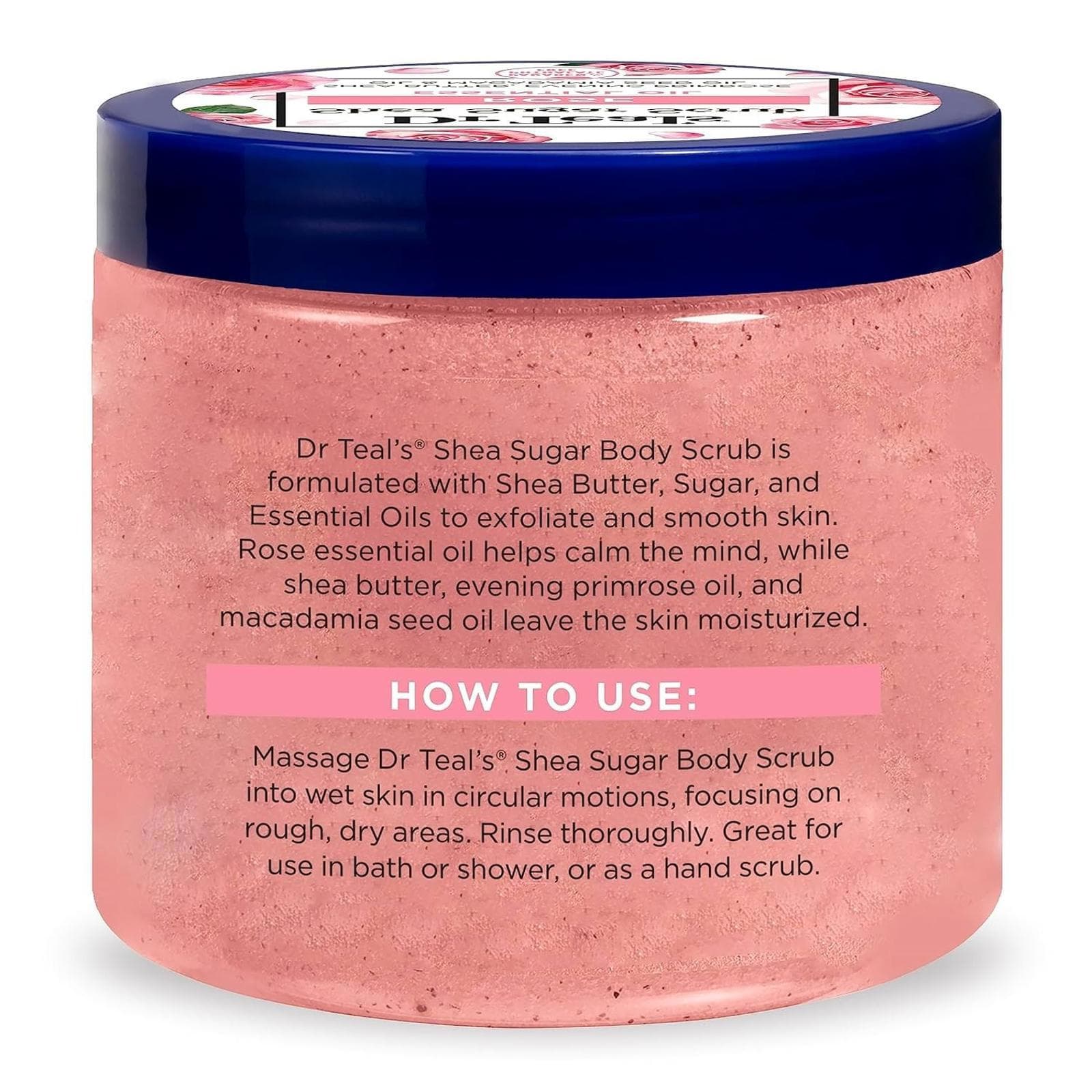 ** Dr Teal's Shea Sugar Body Scrub, Rose with Essential Oil, 19 oz (Pack of 3) - Thumbnail 7