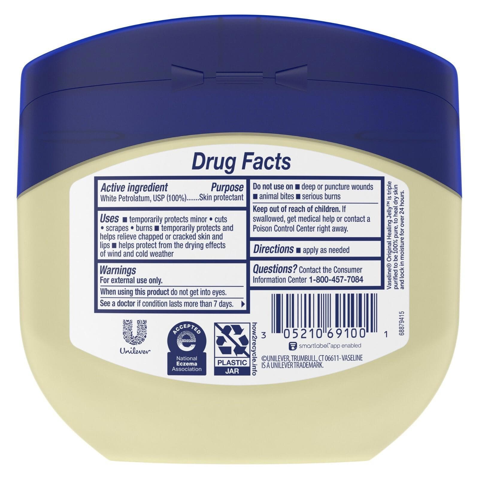 Vaseline Original Petroleum Healing Jelly Moisturizer- 13 oz (2 pack) - Thumbnail 2