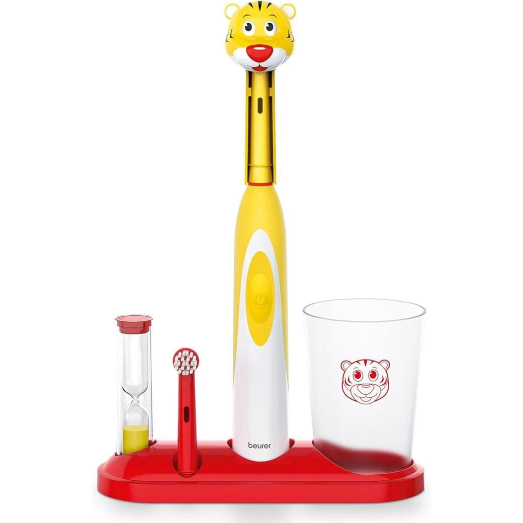 Used - Beurer TB10 Kids Electric Toothbrush Kit, Fun Theo The Tiger Cap