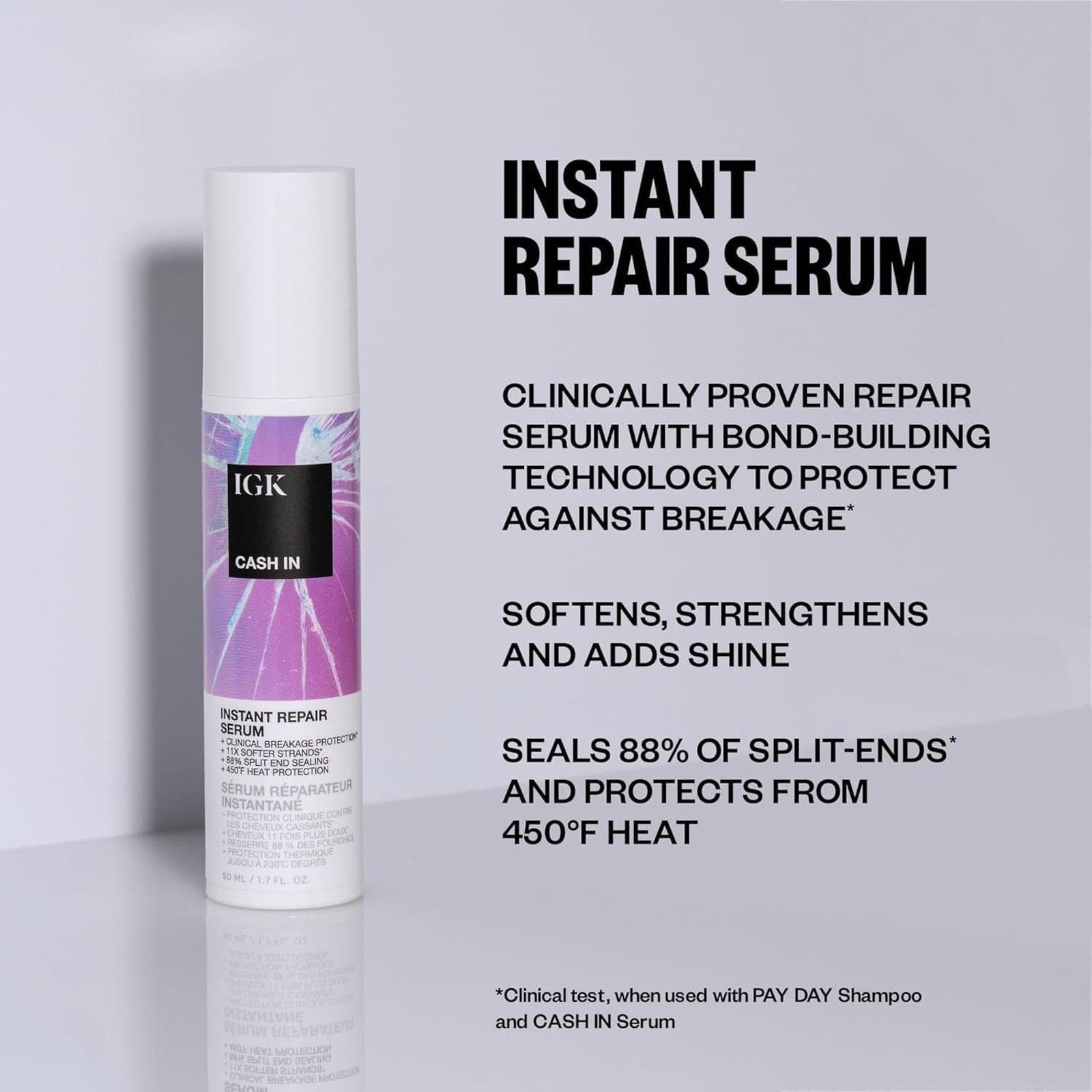 New without box- IGK Cash In Instant Repair Serum 50 ml / 1.7 oz - Thumbnail 2