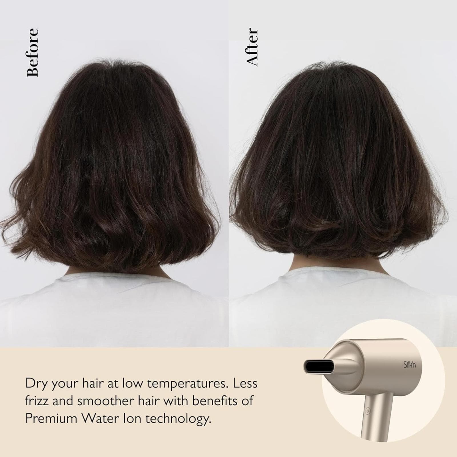 One time used - Silk'n SilkyAir Pro Brushless hair dryer Water Ion Tech. HDB003 - Thumbnail 4