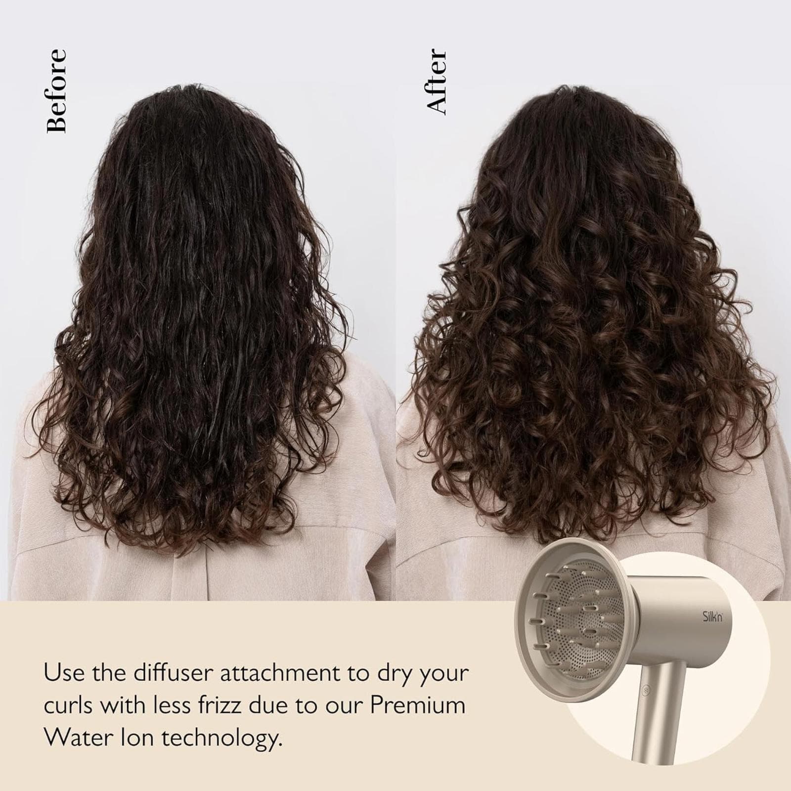 One time used - Silk'n SilkyAir Pro Brushless hair dryer Water Ion Tech. HDB003 - Thumbnail 5