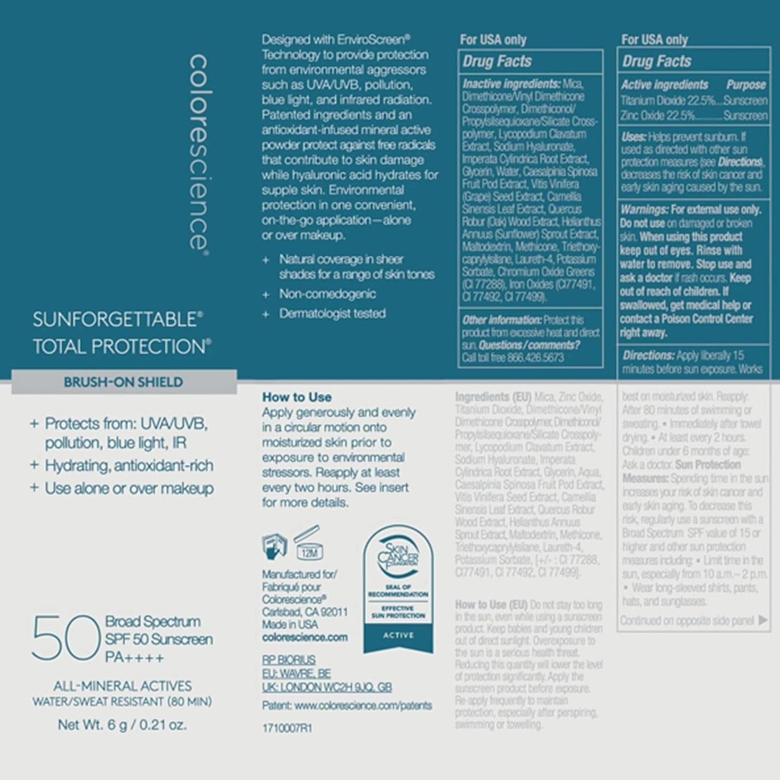One time used- Colorescience Sunforgettable Total Protection SPF50 (Medium) - Thumbnail 5